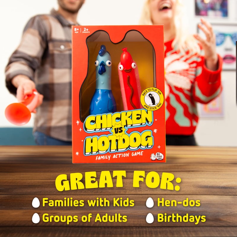Big Potato Chicken vs Hotdog: The Ultimate Challenge Party Game for Flipping-Fun Families, Board Game for Game Nights - Image 5